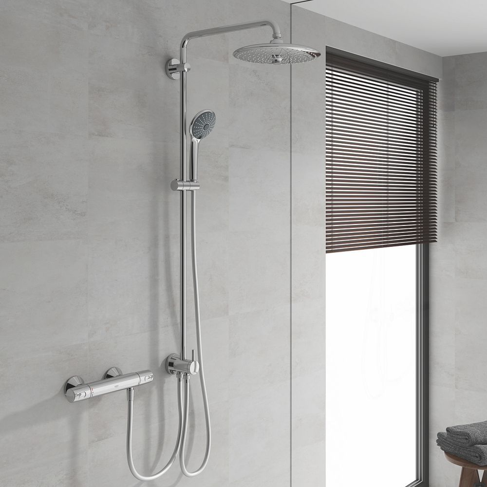 Душова система з перемикачем Grohe QuickFix Vitalio Joy Shower System (колір - хром) 27357002 27357002 &mdash; фото в Esantehnika