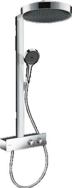 Душевая система hansgrohe Rainfinity 360 1jet с термостатом 26853000 хром 26853000 &mdash; фото в Esantehnika