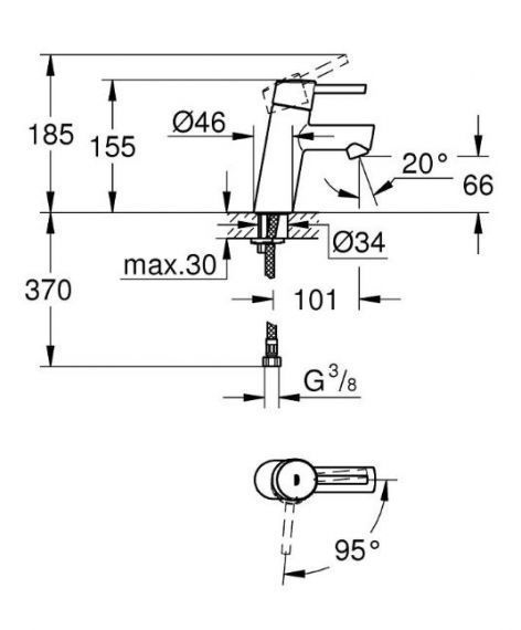 Смеситель для раковины Grohe Concetto New 2338510E 2338510E &mdash; фото в Esantehnika