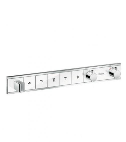 Термостат прихованого монтажу Hansgrohe RainSelect на 5 виходів, білий/хром (15358400) 15358400 &mdash; фото в Esantehnika