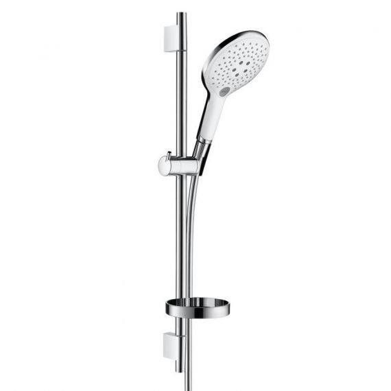 Душевой гарнитур со штангой Hansgrohe Raindance Select Unica'S/Puro хром/белый 27802400 27802400 &mdash; фото в Esantehnika