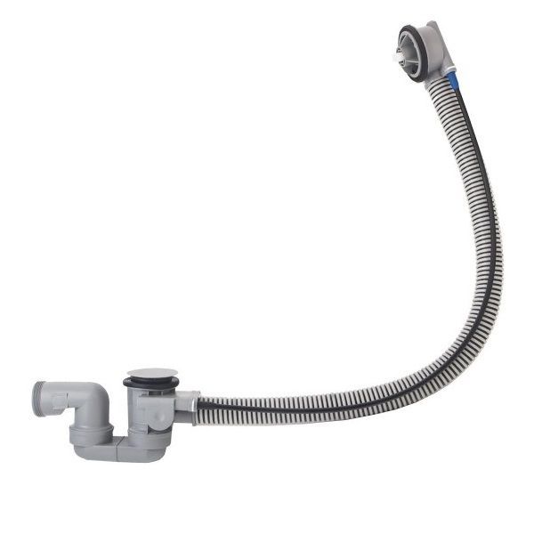 Слив/перелив для нестандартных ванн, скрытая часть Hansgrohe Flexaplus (цвет - хром) 58141180 58141180 &mdash; фото в Esantehnika