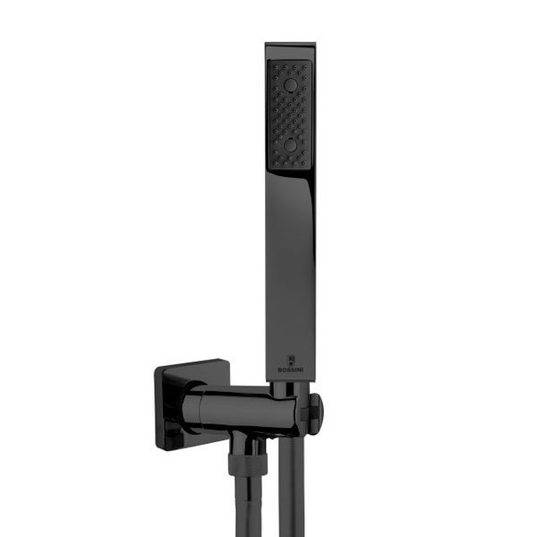 Душевой гарнитур Bossini Cube со шлангом Cromolux 150 см (цвет - чёрный матовый) CB4003C00073004 CB4003C00073004 &mdash; фото в Esantehnika