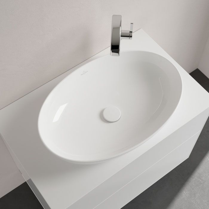 Раковина накладная на столешницу Villeroy & Boch Artis 61 х 41 х h15 см, white alpin 41986101 41986101 &mdash; фото в Esantehnika