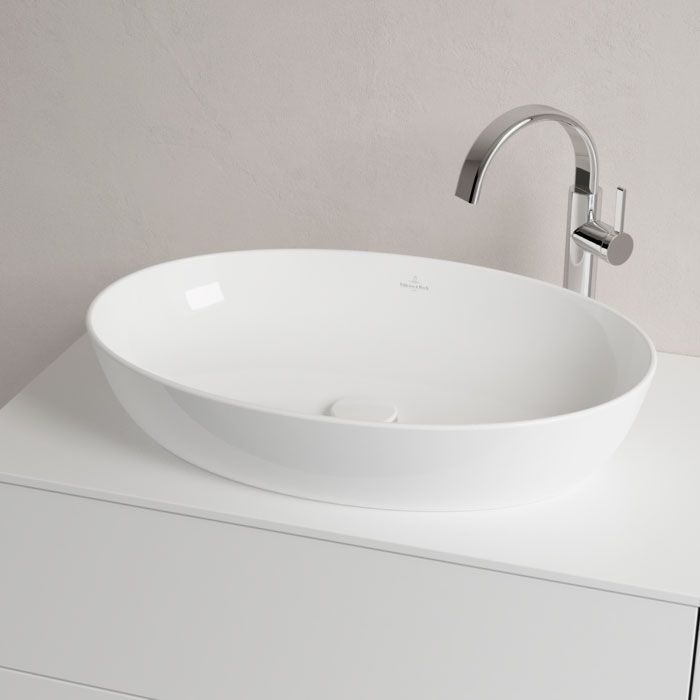 Раковина накладная на столешницу Villeroy & Boch Artis 61 х 41 х h15 см, white alpin 41986101 41986101 &mdash; фото в Esantehnika