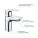 Комплект смесителей для ванной комнаты Grohe QuickFix Start Edge (цвет - хром) UA202501SQ UA202501SQ &mdash; фото в Esantehnika