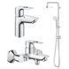 Набір змішувачів для ванни Grohe BauLoop, хром (UA26129005) UA26129005 &mdash; фото в Esantehnika