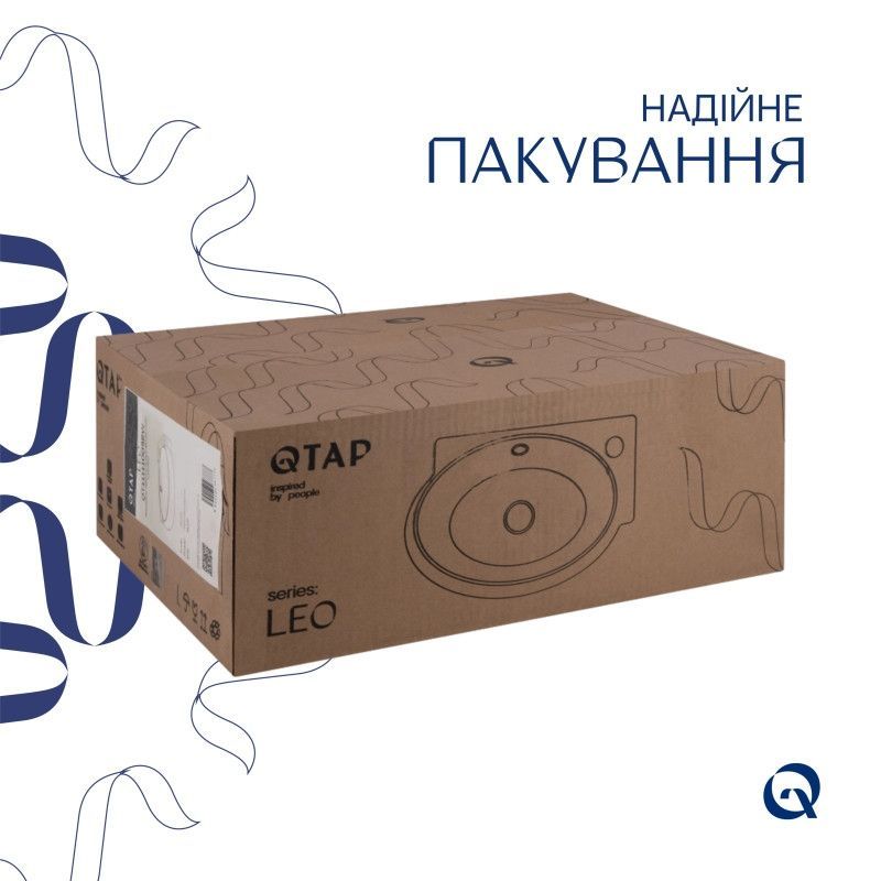 Раковина Qtap Leo 430x285x160 White QT11111008RW QT11111008RW &mdash; фото в Esantehnika