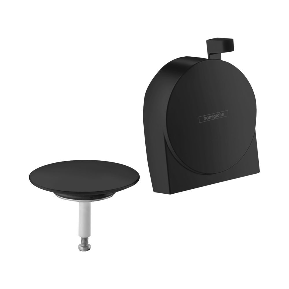 Слив-перелив с наполнением для ванны Hansgrohe Exafill S (цвет - чёрный матовый) 58116180+58117670 58116180+58117670 &mdash; фото в Esantehnika
