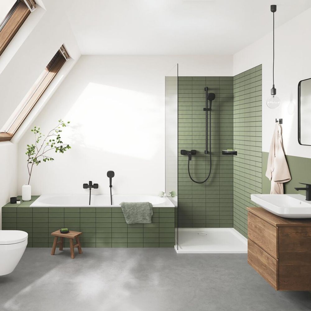 Змішувач для ванни Grohe QuickFix Dice Black 1018722430 1018722430 &mdash; фото в Esantehnika