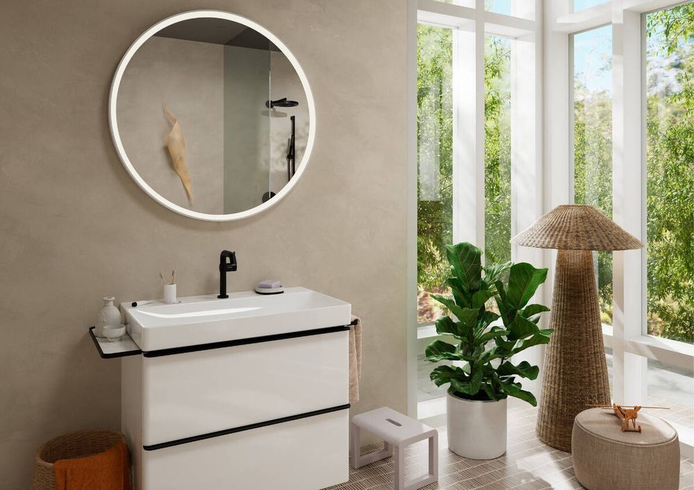 Змішувач для раковини 150 Fine CoolStart Hansgrohe Tecturis S (колір - чорний матовий), з донним клапаном push-open 73340670 73340670 &mdash; фото в Esantehnika
