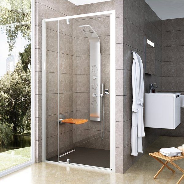 Душові двері Ravak Pivot PDOP2-100 (профіль - білий; скло - Transparent (прозорий)) 03GA0100Z1 03GA0100Z1 &mdash; фото в Esantehnika
