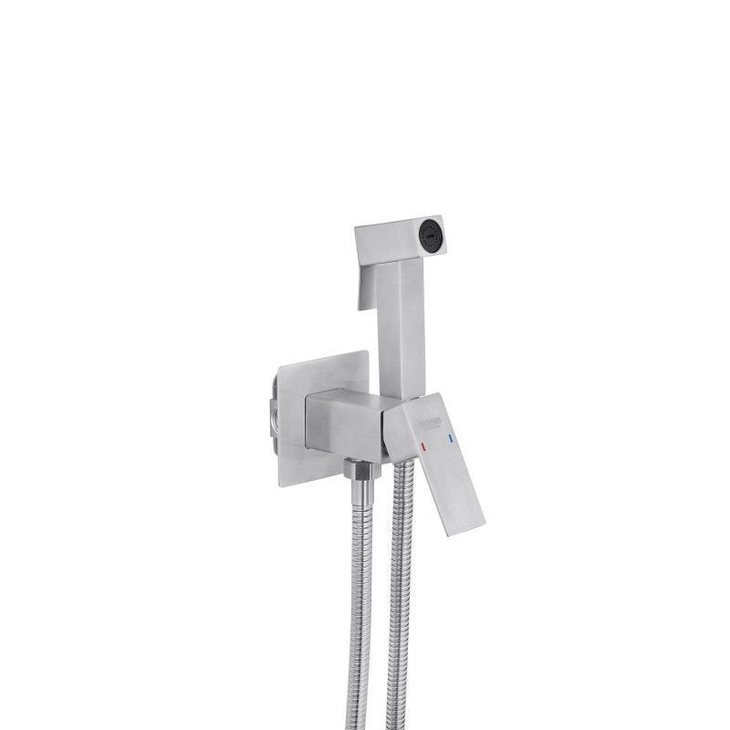 Смеситель скрытого монтажа с гигиеническим душем Kroner KRP Edelstahl Kubus - ESG053 (CV029968) CV029968 &mdash; фото в Esantehnika