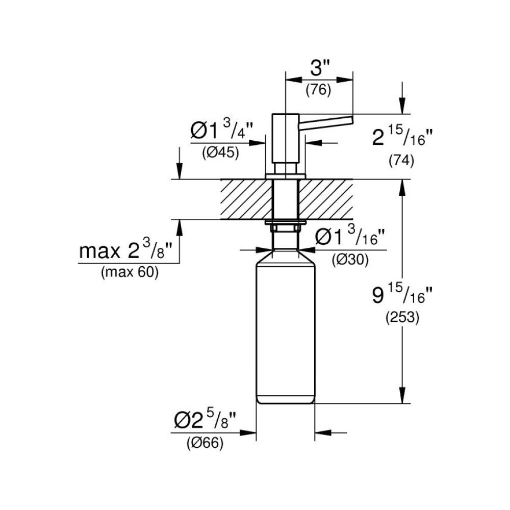 Дозатор жидкого мыла Grohe Cosmopolitan 40535000 40535000 &mdash; фото в Esantehnika