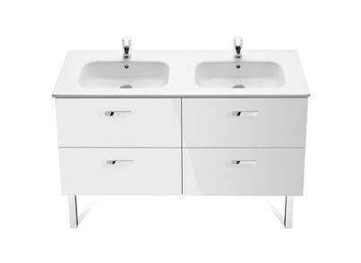 Шафка з умивальником Roca Victoria 1200х450х 565 мм з чотирма ящиками з функцією повільного замикання, білий глянець A855850806 A855850806 &mdash; фото в Esantehnika