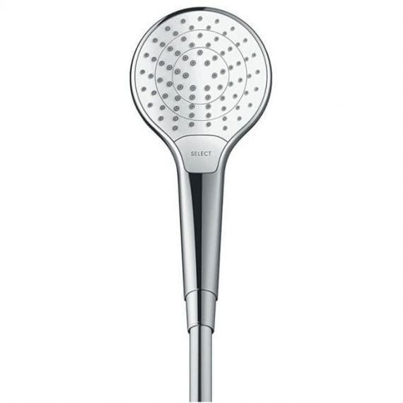 Ручной душ Hansgrohe Croma Select S 110 Vario EcoSmart 9л/мин, белый/хром (26803400) 26803400 &mdash; фото в Esantehnika