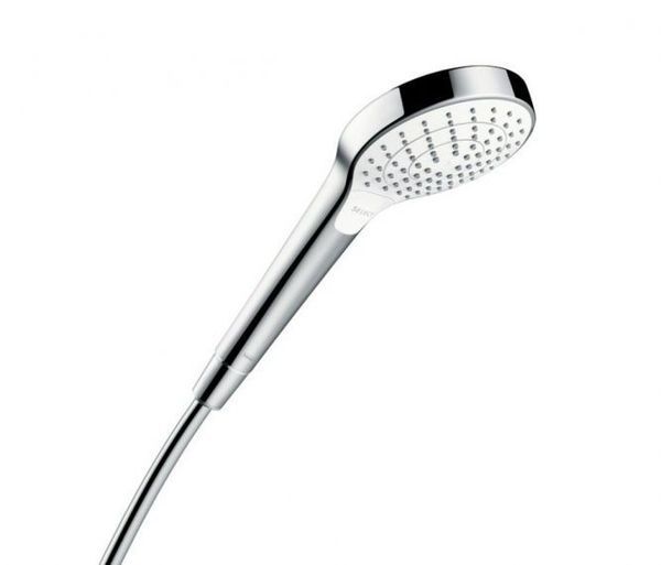 Ручной душ Hansgrohe Croma Select S 110 Vario EcoSmart 9л/мин, белый/хром (26803400) 26803400 &mdash; фото в Esantehnika