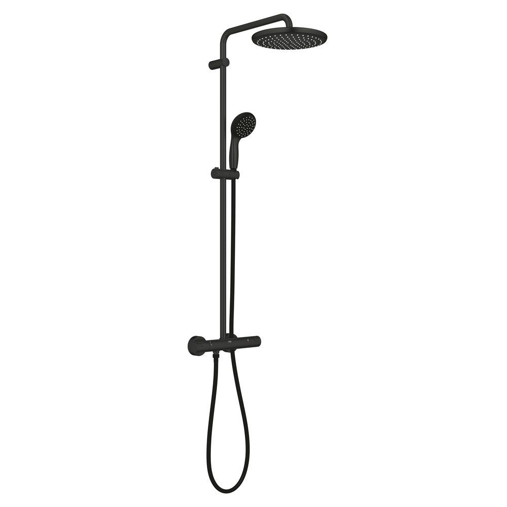 Душова система з термостатом Grohe Vitalio Start 250 (колір - чорний матовий) 266772430 266772430 &mdash; фото в Esantehnika