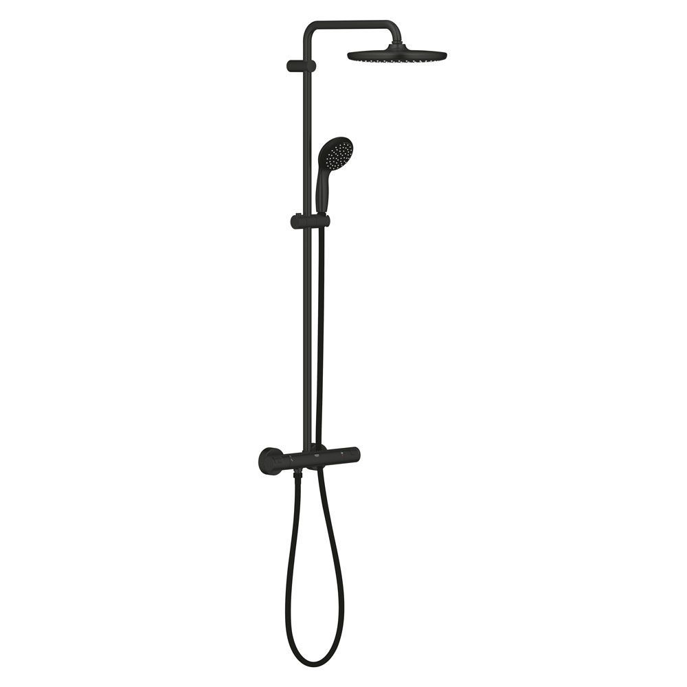 Душова система з термостатом Grohe Vitalio Start 250 (колір - чорний матовий) 266772430 266772430 &mdash; фото в Esantehnika