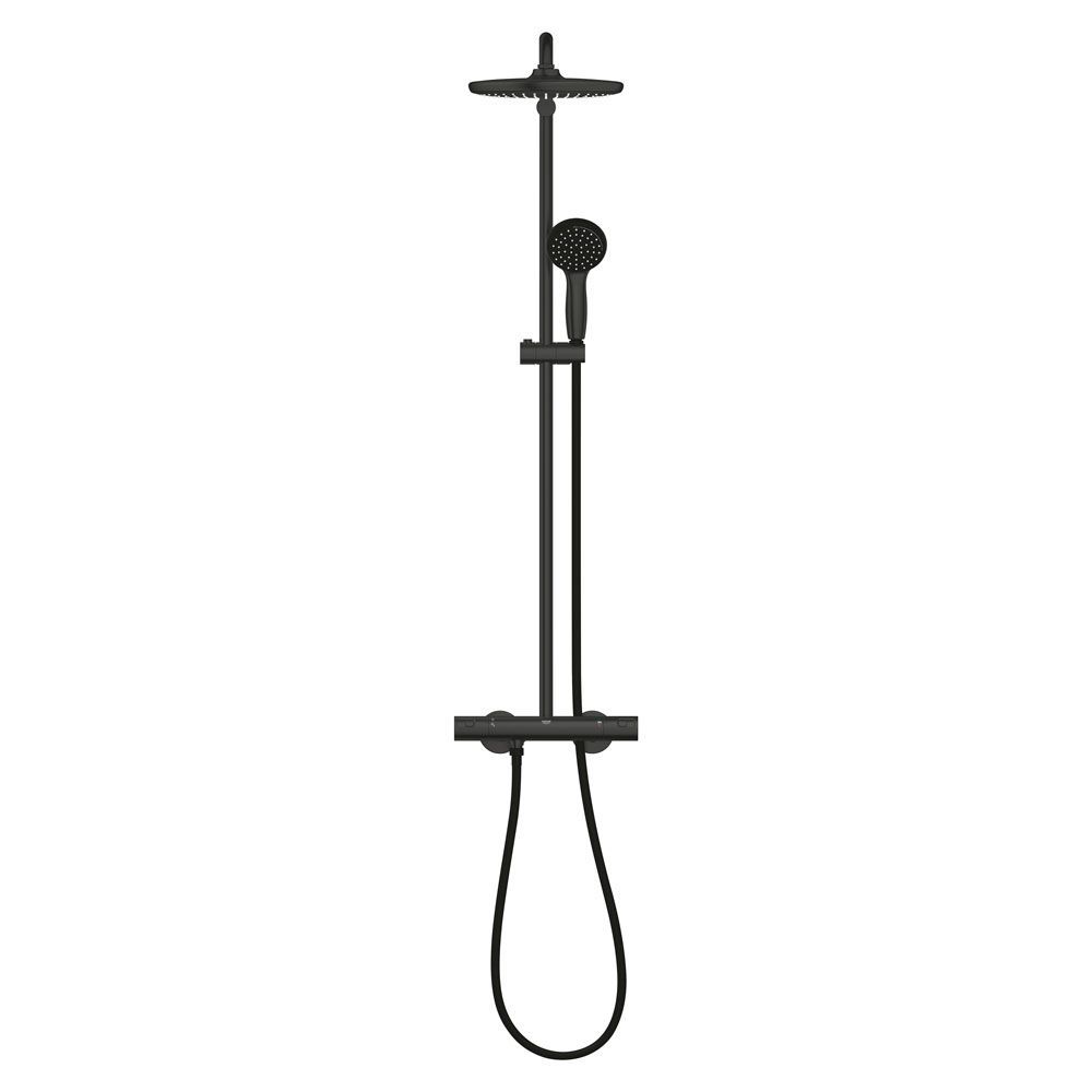 Душова система з термостатом Grohe Vitalio Start 250 (колір - чорний матовий) 266772430 266772430 &mdash; фото в Esantehnika