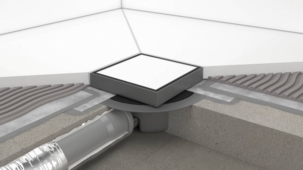 Точечный слив с решеткой 150/150, для облицовки плиткой RainDrain Spot, поверхность - шлифованная сталь 56112800 56112800 &mdash; фото в Esantehnika
