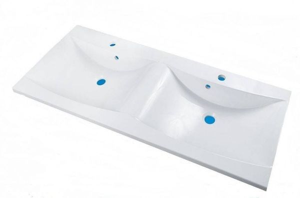 Умивальник подвійний Fancy Marble LUCIA 120х48 1312201 1312201 &mdash; фото в Esantehnika