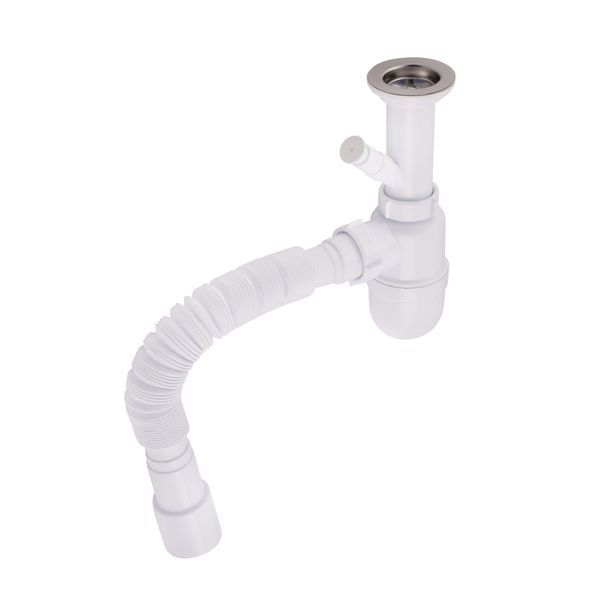 Сифон для раковини Lidz (WHI) 60 06 Y002 00 з відведенням для пральної машини (вихід 50 мм) LU03 &mdash; фото в Esantehnika