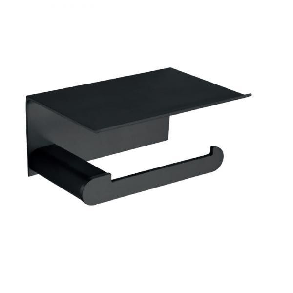 Тримач туалетного паперу Nofer CAPRI BLACK 84 x 170 x 118 mm, чорний (16228.N) 16228.N &mdash; фото в Esantehnika