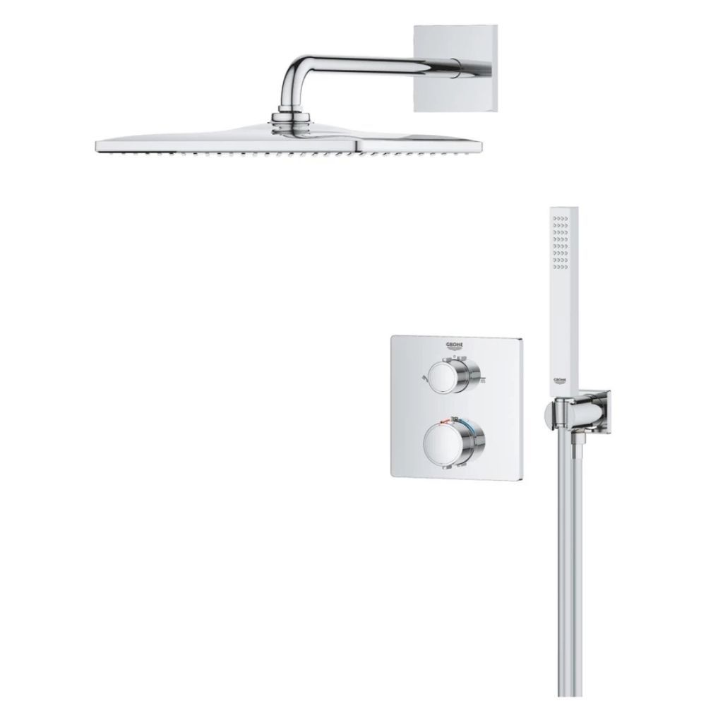 Душова система прихованого монтажу з термостатом Grohe QuickFix Precision Thermostat (34881000) 34881000 &mdash; фото в Esantehnika