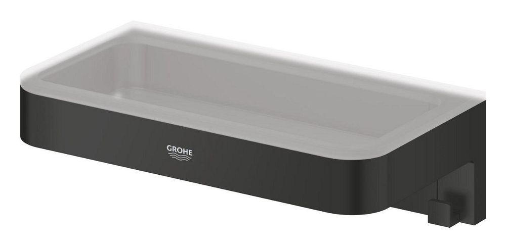 Полочка для ванной Grohe QuickFix Start Cube Black 411072430 411072430 &mdash; фото в Esantehnika