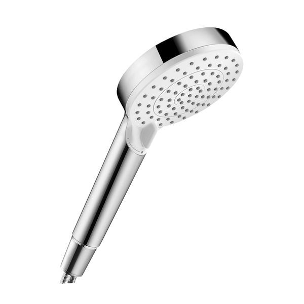 Лейка для душа Hansgrohe Crometta Vario EcoSmart 9 л/мин (цвет - хром/белый), 2 типа струи 26332400 26332400 &mdash; фото в Esantehnika