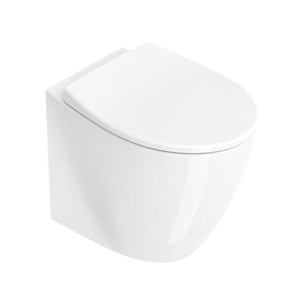 Унітаз для підлоги NewFlush (безободковий) Catalano Italy з сидінням Soft Close, білий глянцевий 1VP52RIT00+5ITSTF00 1VP52RIT00+5ITSTF00 &mdash; фото в Esantehnika