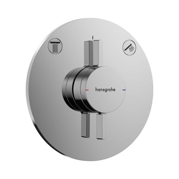 Смеситель скрытого монтажа на 2 потребителя Hansgrohe DuoTurn S (цвет - хром) 75418000 75418000 &mdash; фото в Esantehnika