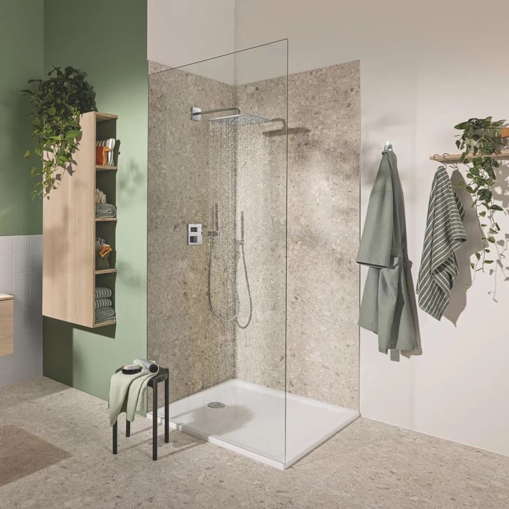 Душова система прихованого монтажу з термостатом Grohe QuickFix Precision Cube Thermostat (34879000) 34879000 &mdash; фото в Esantehnika