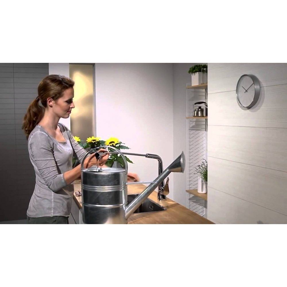 Смеситель для кухни Hansgrohe Metris M71 320 1jet с вытяжным изливом, хром (14821000) 14821000 &mdash; фото в Esantehnika