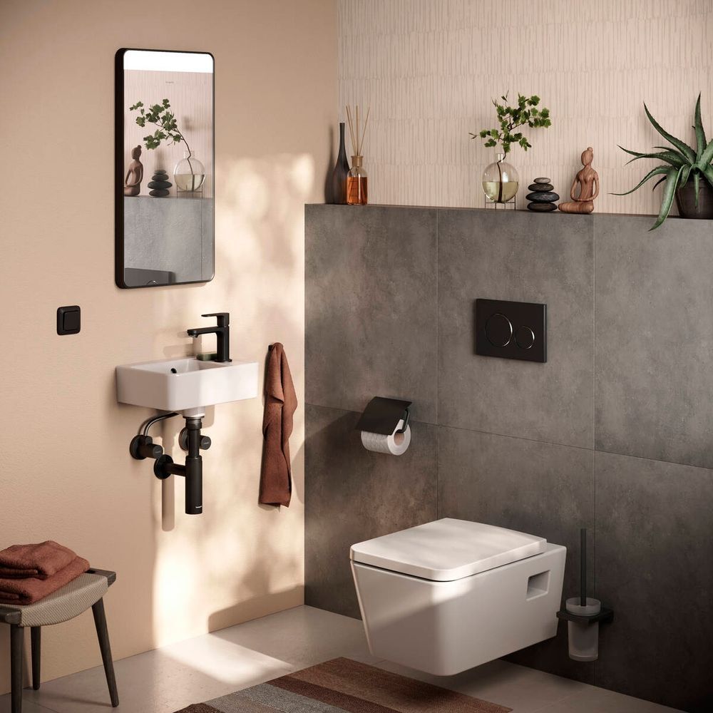 Тримач туалетного паперу Hansgrohe AddStoris закритий, Matt Black (41753670) 41753670 &mdash; фото в Esantehnika