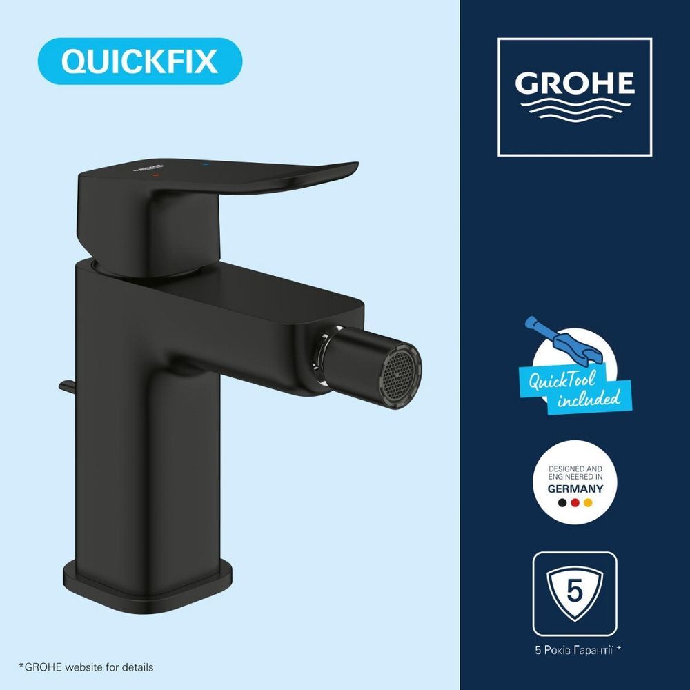 Смеситель для биде Grohe QuickFix Dice Black 1018772430 1018772430 &mdash; фото в Esantehnika