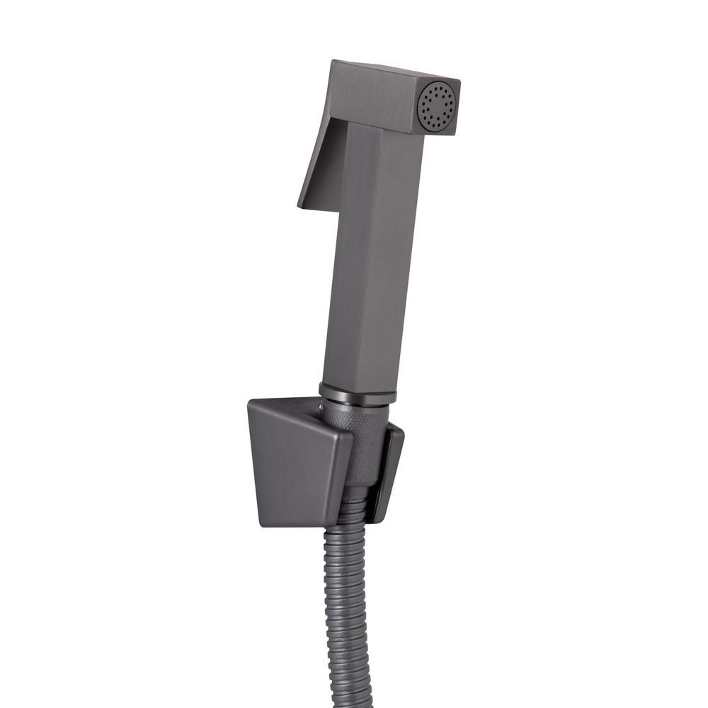 Смеситель для раковины Qtap Gemini (с гигиеническим душем) QTGEM272GMB45692 Gunmetal Black PVD QTGEM272GMB45692 &mdash; фото в Esantehnika