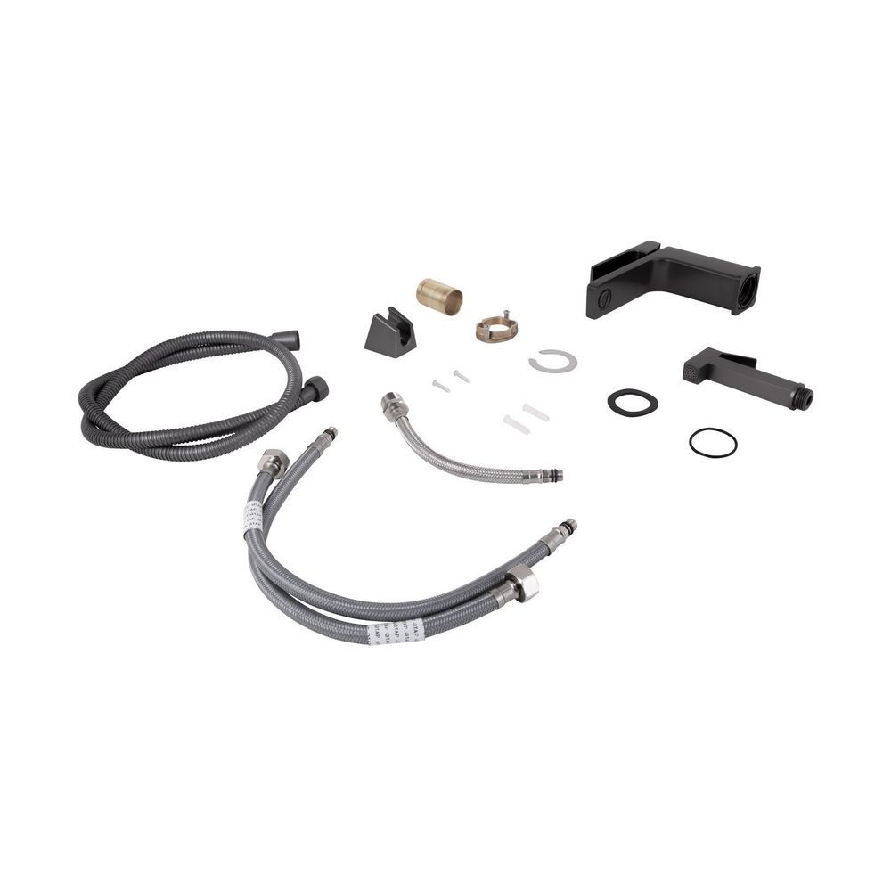 Смеситель для раковины Qtap Gemini (с гигиеническим душем) QTGEM272GMB45692 Gunmetal Black PVD QTGEM272GMB45692 &mdash; фото в Esantehnika
