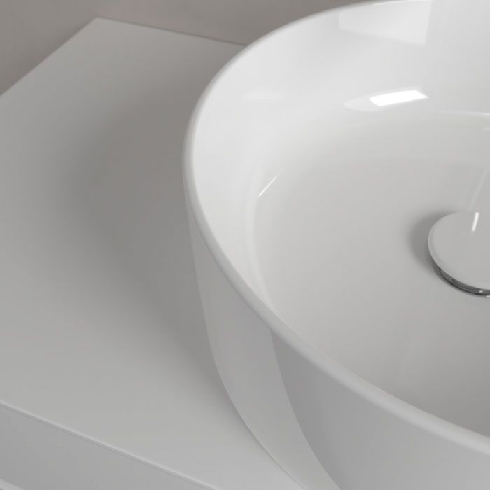 Раковина накладная на столешницу &Oslash;40 см Villeroy & Boch Collaro (альпийский белый CeramicPlus) 4A1840R1 4A1840R1 &mdash; фото в Esantehnika