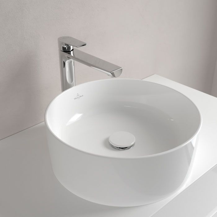 Раковина накладная на столешницу &Oslash;40 см Villeroy & Boch Collaro (альпийский белый CeramicPlus) 4A1840R1 4A1840R1 &mdash; фото в Esantehnika