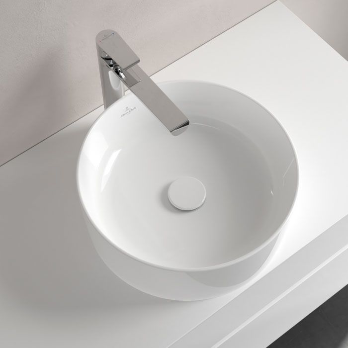 Раковина накладная на столешницу &Oslash;40 см Villeroy & Boch Collaro (альпийский белый CeramicPlus) 4A1840R1 4A1840R1 &mdash; фото в Esantehnika