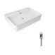 Комплект Qtap Nando LT: Раковина подвесная прямоугольная 610х420х140 мм White + Донный клапан PU02O QT12112173WN47326 QT12112173WN47326 &mdash; фото в Esantehnika