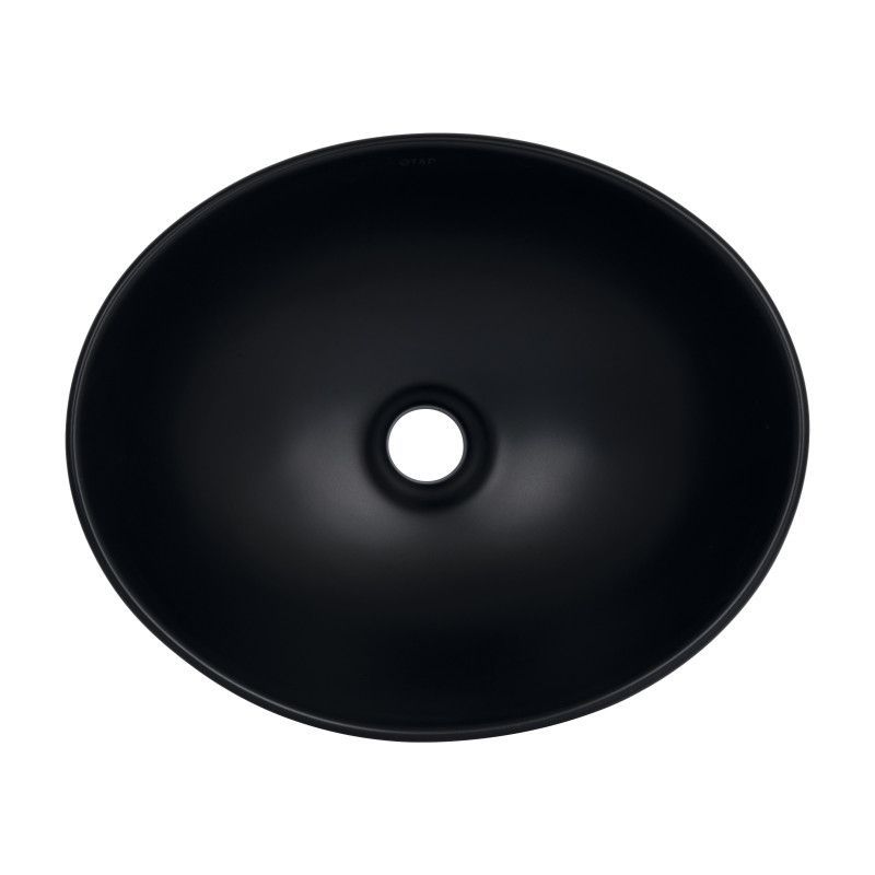 Раковина-чаша Qtap Dove 415x340x140 Matt black QT06116062AMB QT06116062AMB &mdash; фото в Esantehnika