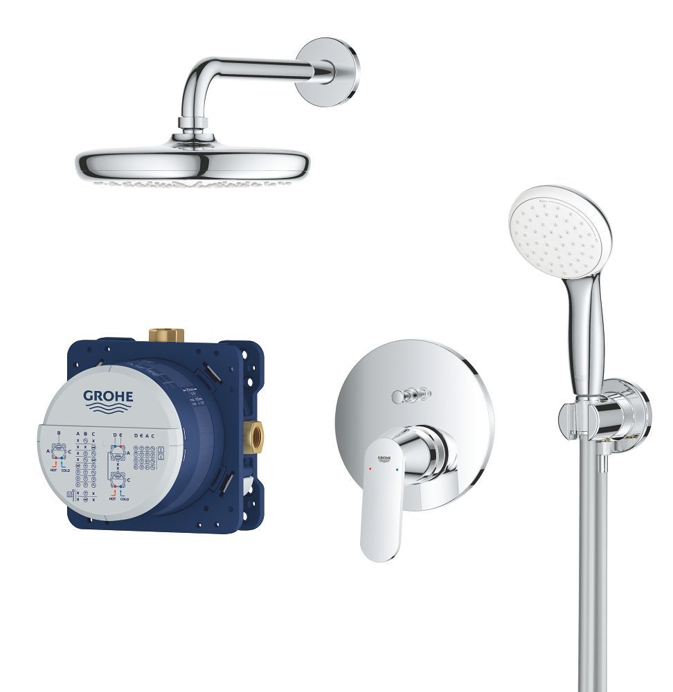 Душева система прихованого монтажу Grohe Eurosmart Cosmopolitan (колір - хром) 25219001 25219001 &mdash; фото в Esantehnika