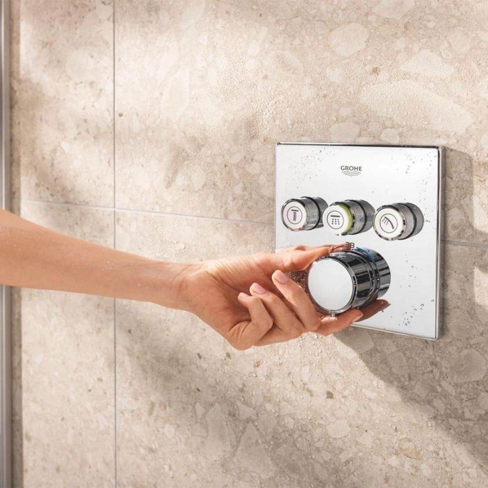 Душевая система скрытого монтажа с термостатом Grohe QuickFix Precision SmartControl (34875000) 34875000 &mdash; фото в Esantehnika