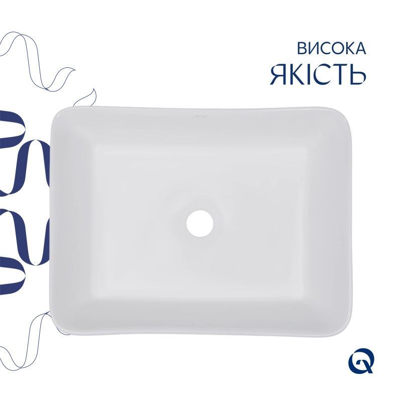 Раковина-чаша Qtap Tern 480х370х135 White QT17116069W QT17116069W &mdash; фото в Esantehnika