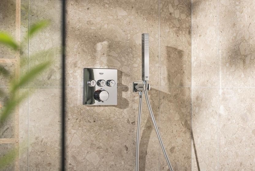Душевая система скрытого монтажа с термостатом Grohe QuickFix Precision SmartControl (34875000) 34875000 &mdash; фото в Esantehnika