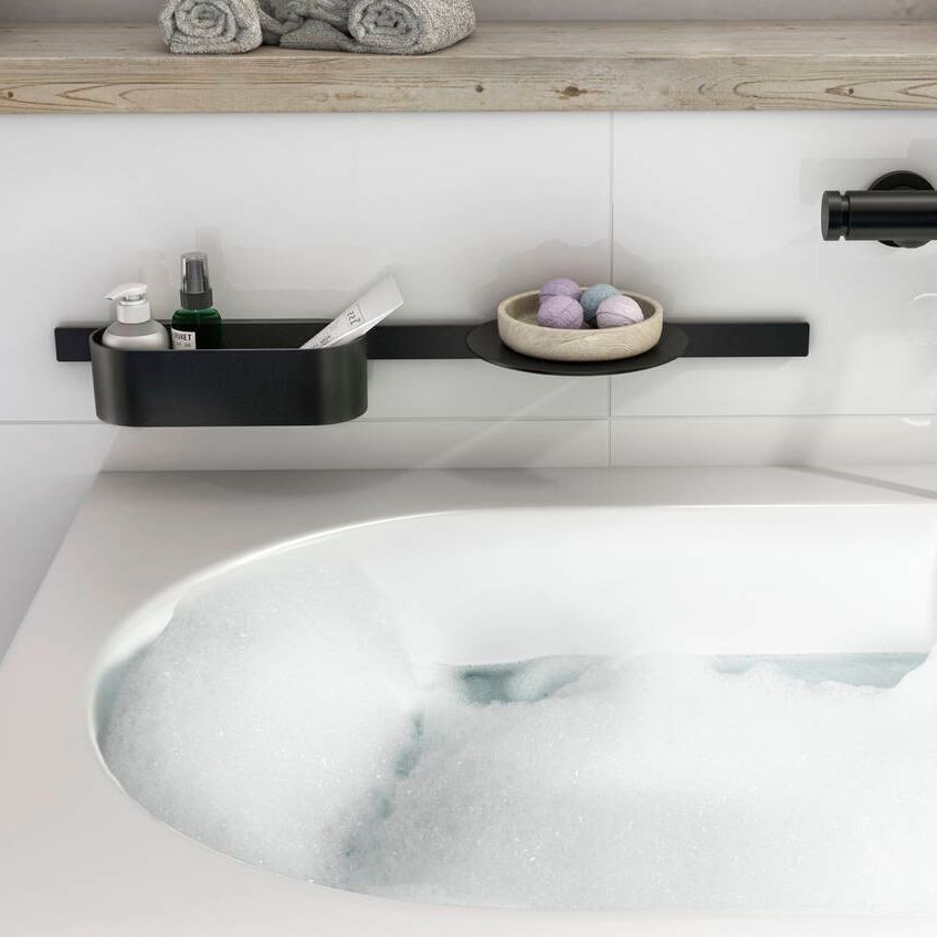 Набор аксессуаров 3-в-1 Hansgrohe WallStoris, чёрный матовый 27966670 27966670 &mdash; фото в Esantehnika