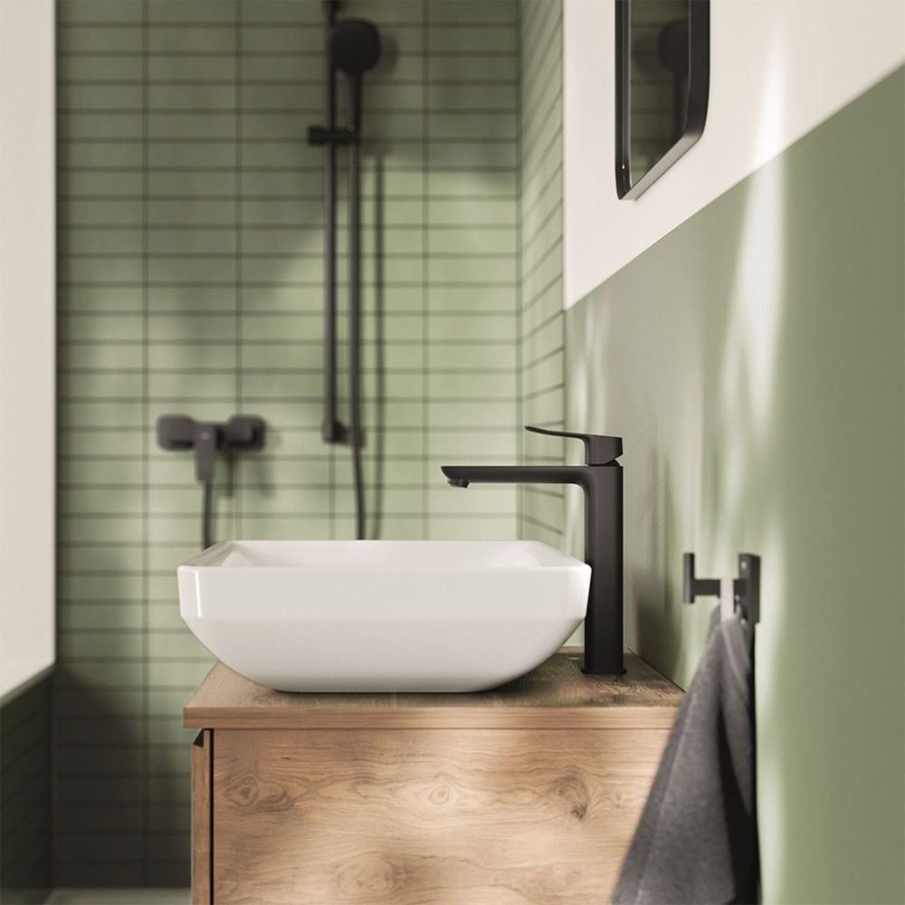 Змішувач на стільницю для раковини XL-розміру Grohe QuickFix Dice Black 1018922430 1018922430 &mdash; фото в Esantehnika